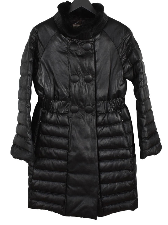 Moncler Jackets & Blazers - Moncler Premier Vintage “Juliette”Black Quilted & Down Coat with Fur Trim, Sz 3